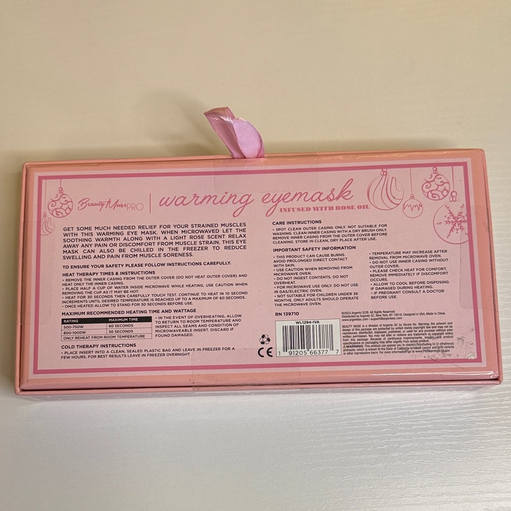 Warming Eye Mask infused with Rose oil microwaveable. - Picture 3 of 5